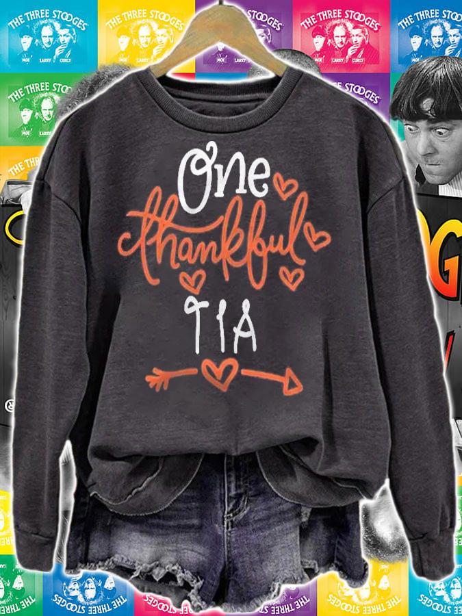 One Thankful Tia Matching Family Thanksgiving Day Shirt