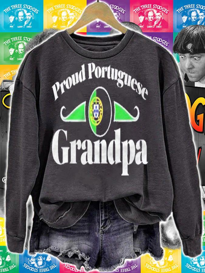 Proud Portuguese Grandpa Portugal Grandparent Love Shirt sweatshirt