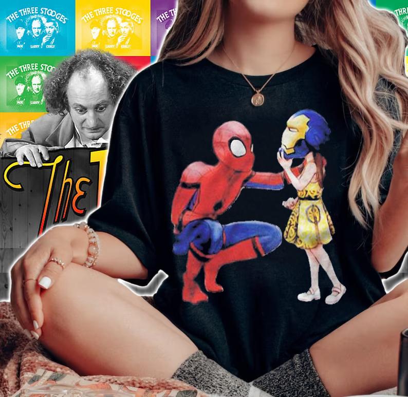 Spiderman And Ironmans Daughter Shirt woman shirt