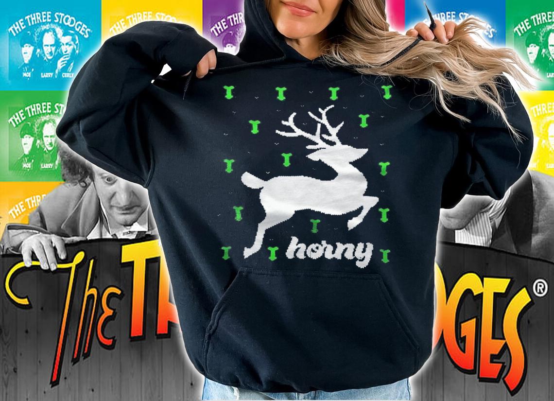 Ugly deer horny Christmas T-shirt hoodie
