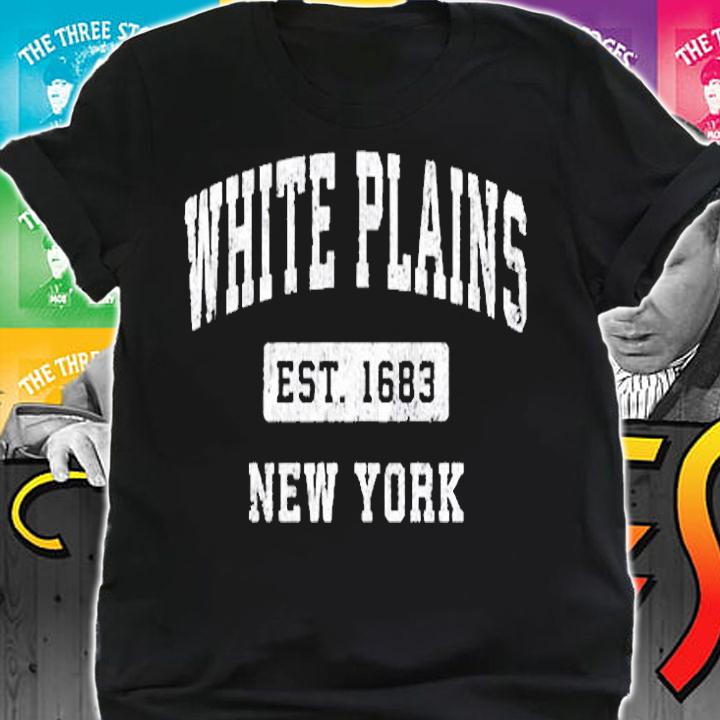White Plains New York Ny Vintage Established Sports Design T-Shirt