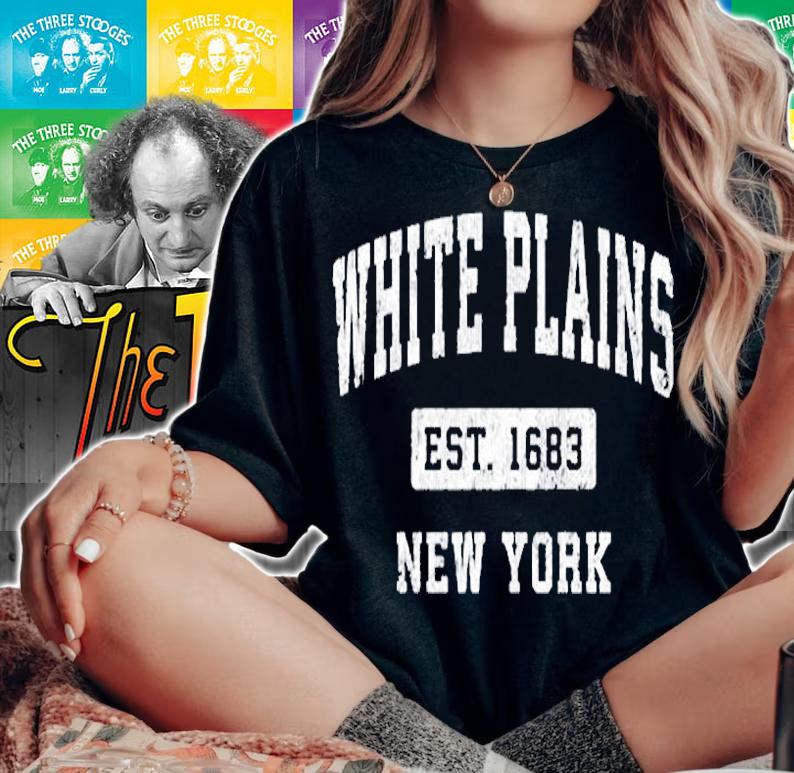 White Plains New York Ny Vintage Established Sports Design T-Shirt