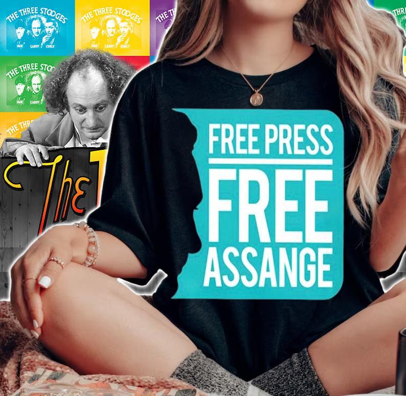 Free Press Frees Assange T-Shirt woman shirt