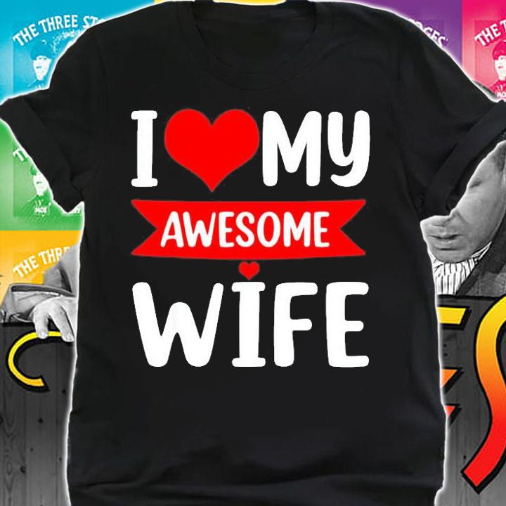 I Love My Wife Red Heart Valentines Day Matching T-Shirt