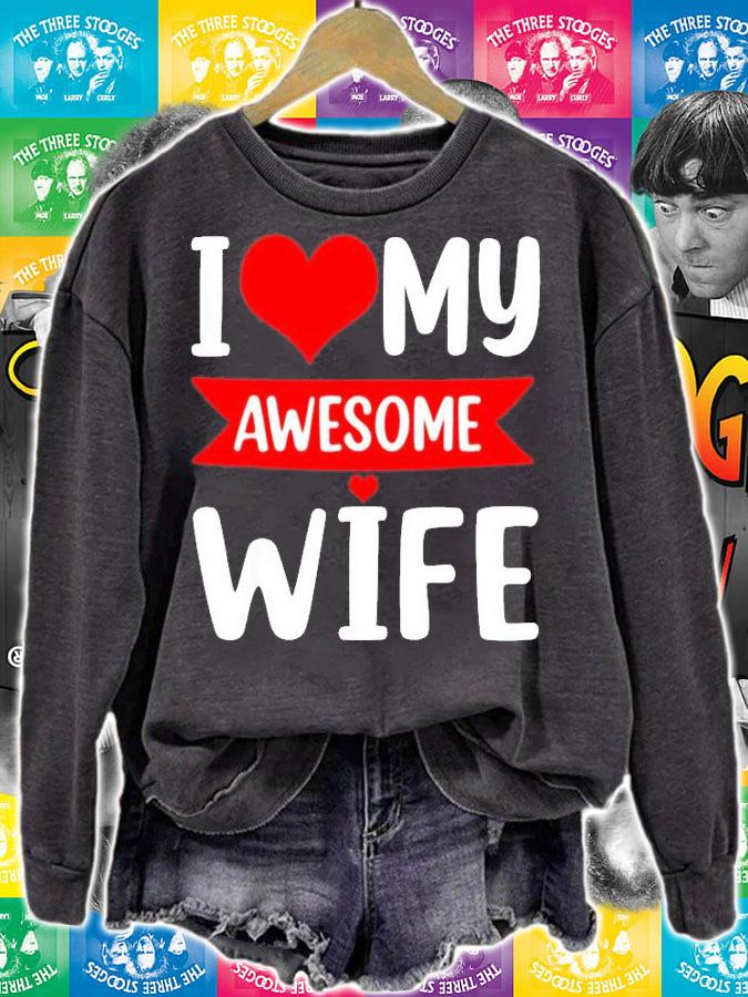 I Love My Wife Red Heart Valentines Day Matching T-Shirt