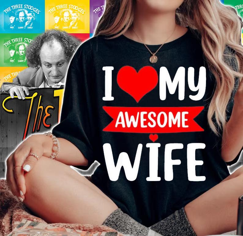 I Love My Wife Red Heart Valentines Day Matching T-Shirt