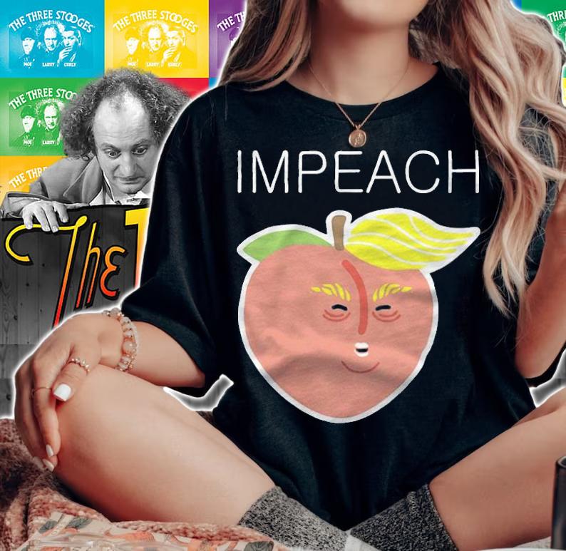 Impeach Donald Trump Anti Trump Peach Emoji Impeachment T-Shirt