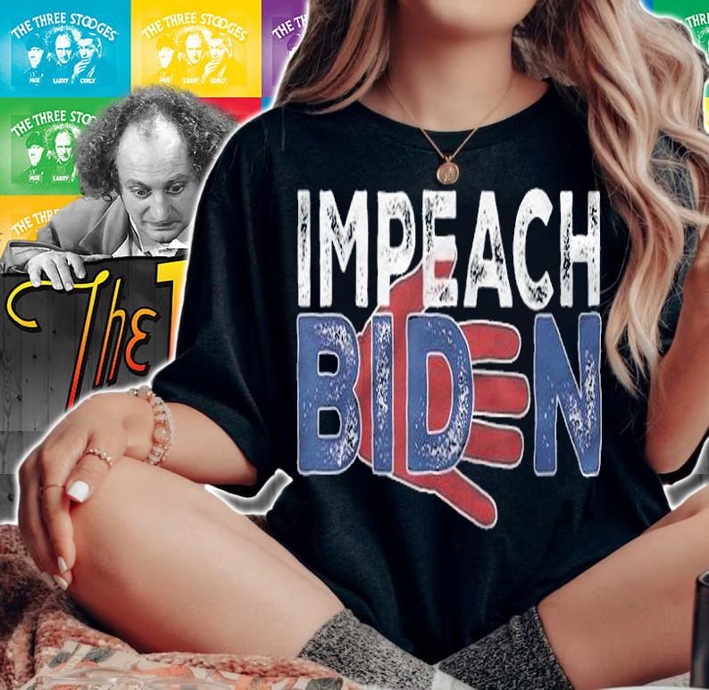 New Design impeach Biden, Time To Impeach Biden, Worst President Ever T-Shirt woman shirt