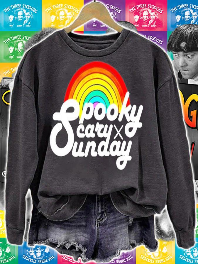 Rainbow Spooky Scary Sunday T-Shirt