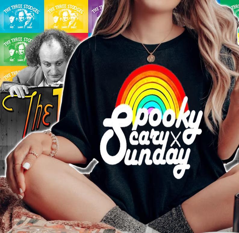 Rainbow Spooky Scary Sunday T-Shirt