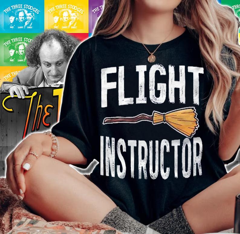 Flight Instructor Witch Shirt Halloween Costume Funny Gifts Shirt woman shirt