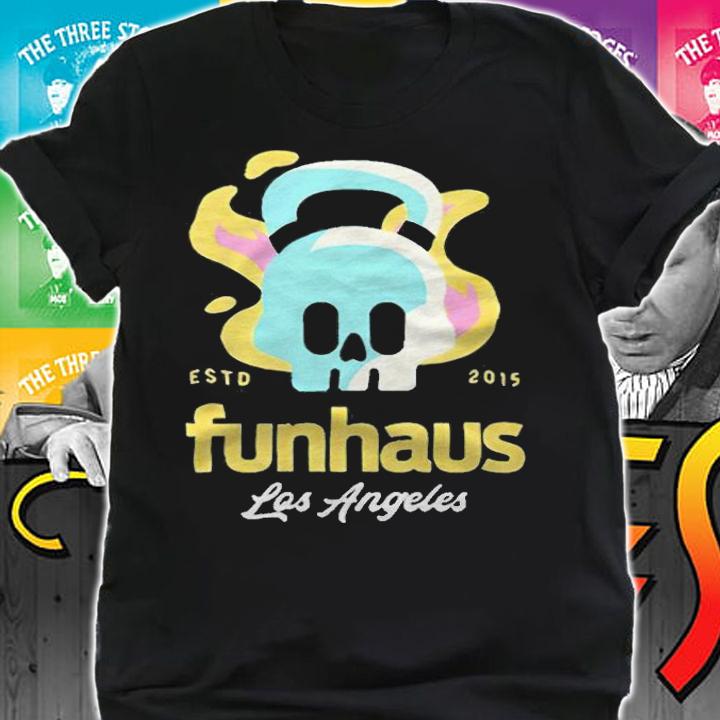 Funhaus Los Angeles estd 2015 Skull gym T-shirt