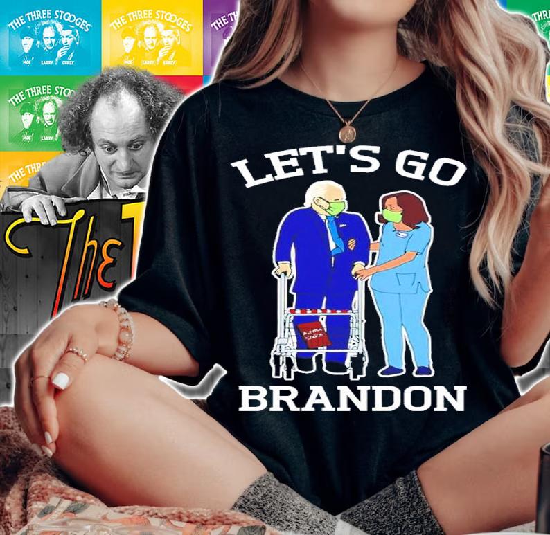 Joe Biden And Kamala Harris Let's Go Brandon Shirt woman shirt