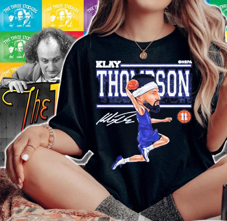 Klay Thompson Golden State Cartoon Basketball Shirt woman shirt