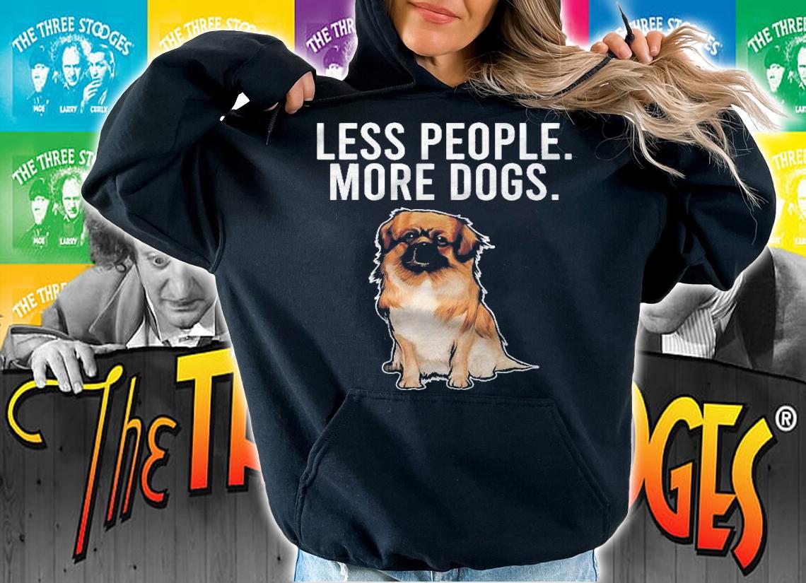 Less People More Dogs Tibetan Spaniel Funny Introvert Shirt hoodie