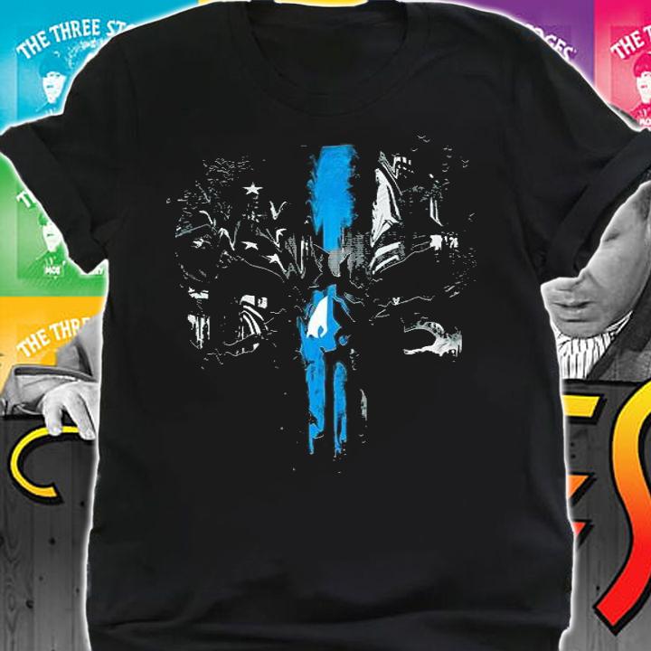 Punisher Thin Blue Line Tall Skull T-Shirt shirt