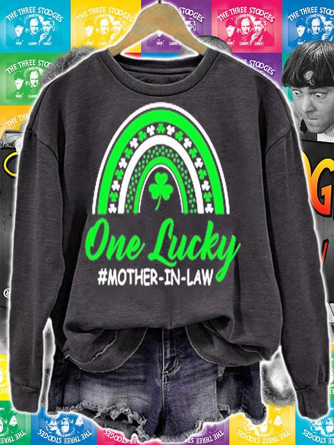 Rainbow One Lucky Mother In Law St Patrick's Day Gift T-Shirt sweatshirt