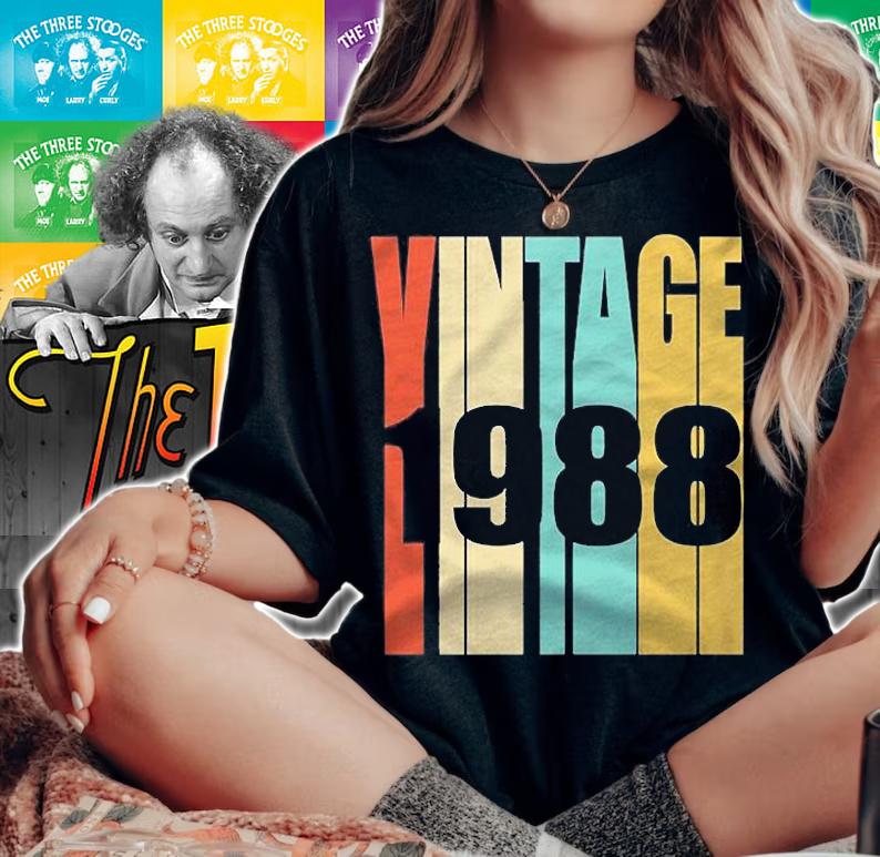 Retro Vintage 1988 33 Yrs Old Bday 33Rd Birthday Shirt woman shirt