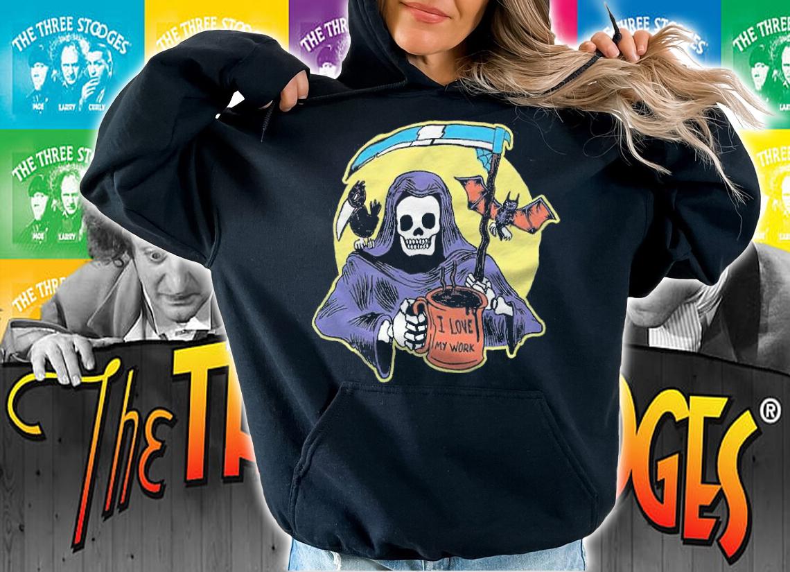 Coffee Skeleton I Love My Work Shirt hoodie