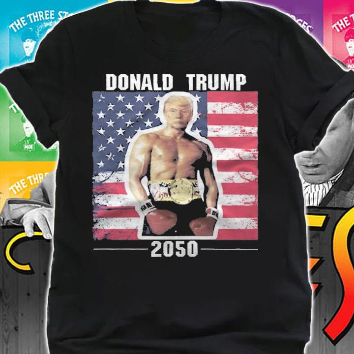 Donald Trump 2050 Boxing USA Flag T-Shirt shirt