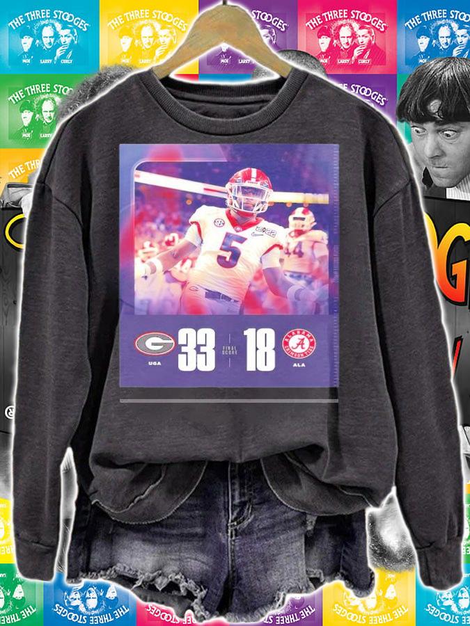 Georgia Bulldogs 33 18 Alabama Crimson Tide Final Score Shirt sweatshirt