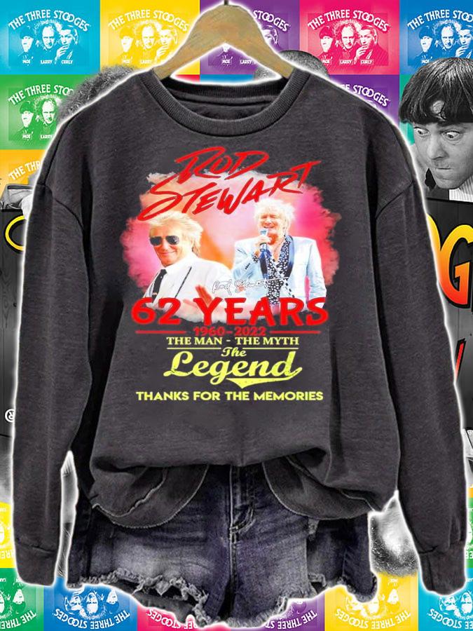 Rod Stewart 62 Years 1960-2022 Signatures The Man The Myth The Legend Thank You For The Memories Shirt sweatshirt