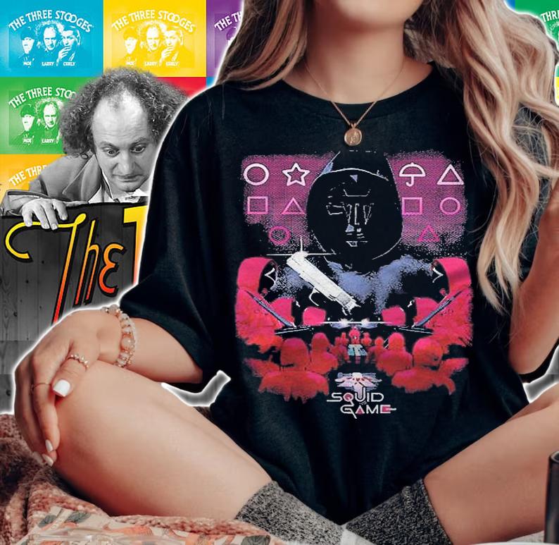 Squid Game Front Man Geometric Poster Shirt
