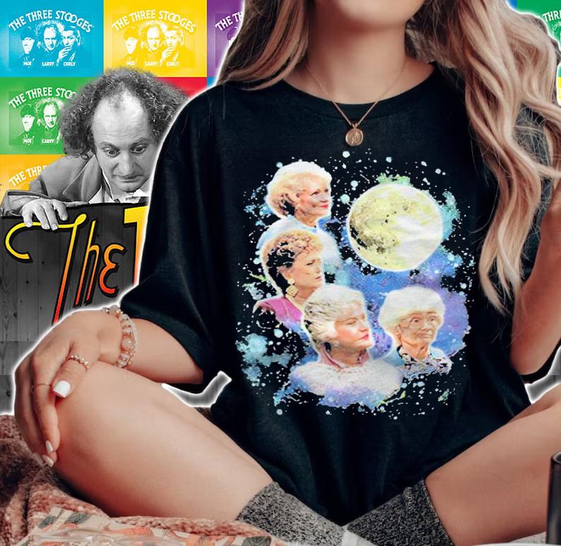 The Golden Girls four girls moon T-shirt woman shirt