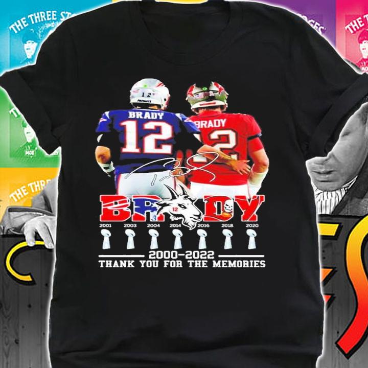Tom Brady 2000-2022 Signatures Thank You For The Memories Shirt_ shirt