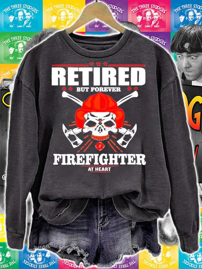 Firefighter Mens Retired But Forever Firefighter At Heart T-Shirt sweatshirt