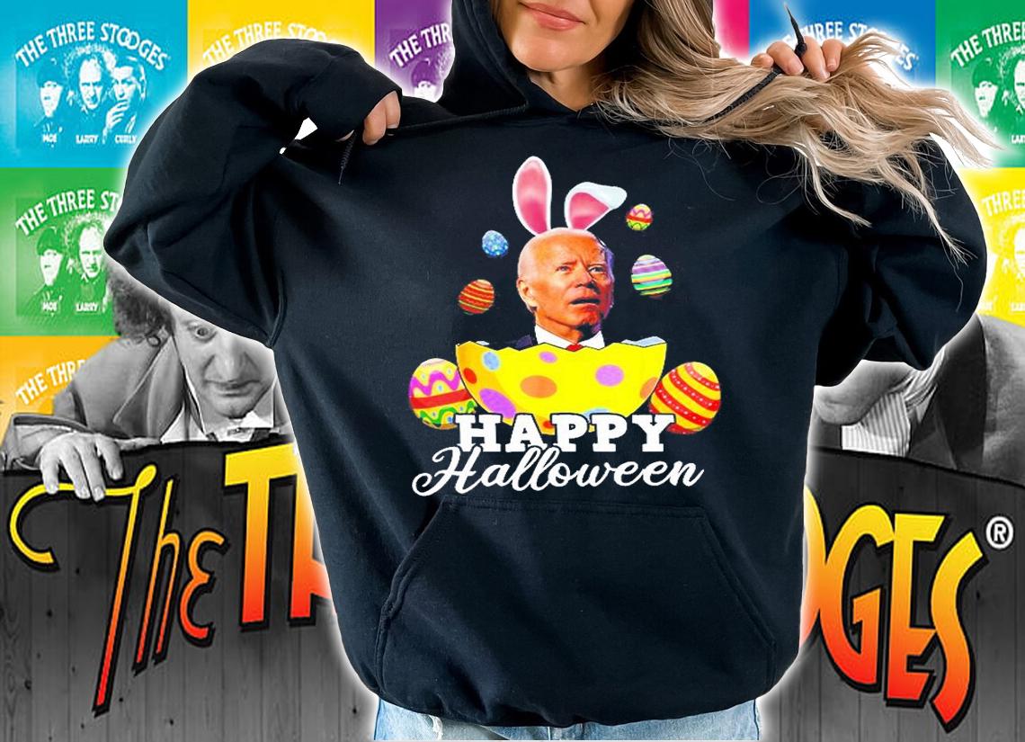 Funny Joe Biden Happy Halloween Confused Easter Biden Bunny T-Shirt hoodie