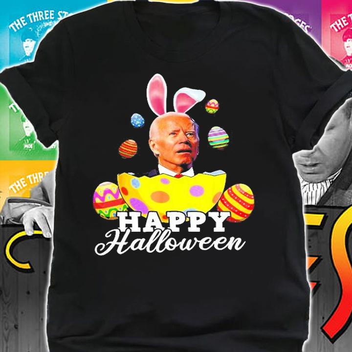 Funny Joe Biden Happy Halloween Confused Easter Biden Bunny T-Shirt shirt