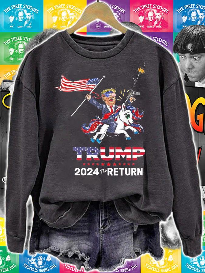 Lets Go Brandon Funny Trump Return 2024 , Funny Brandon Trump T-Shirt sweatshirt