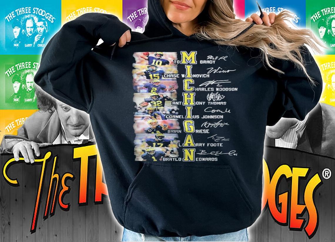 Michigan Wolverines player signatures shirt hoodie
