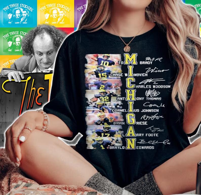 Michigan Wolverines player signatures shirt woman shirt