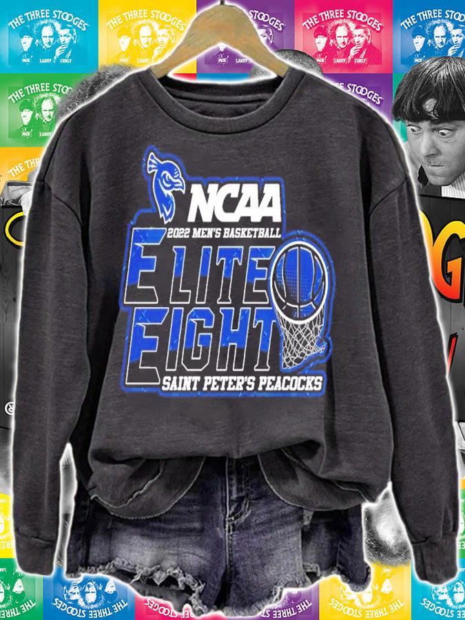Saint Peter's Peacocks NCAA Men's Basketball Elite Eight The Road To New Orleans 2022 Shirt sweatshirt
