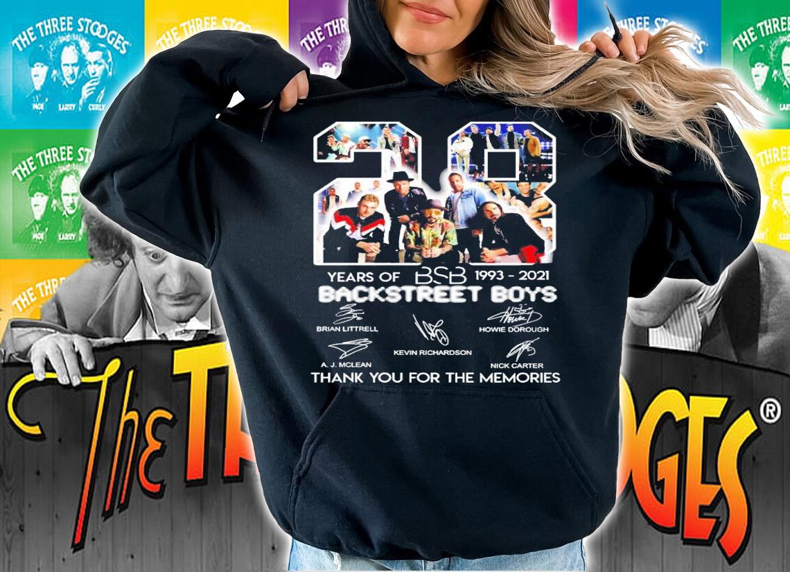 28 years of Backstreet Boys 1993-2021 thank you the memories signatures t-shirt hoodie