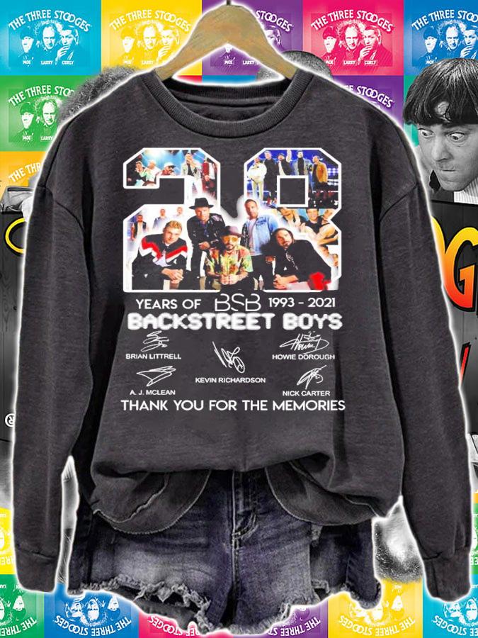 28 years of Backstreet Boys 1993-2021 thank you the memories signatures t-shirt sweatshirt