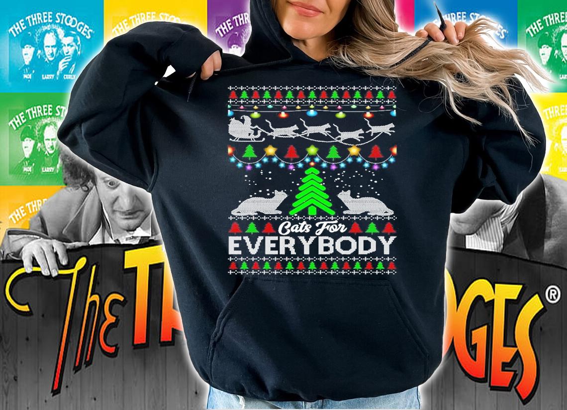 Cats For Everybody Funny Ugly Christmas T-Shirt hoodie