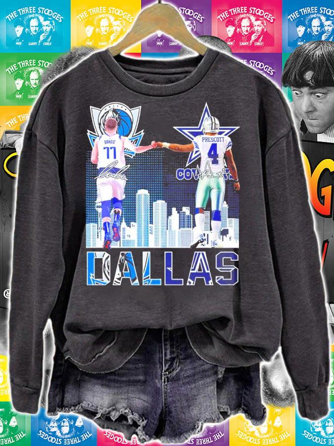 Dallas Luka Doncic Vs Dak Prescott Signatures Shirt sweatshirt