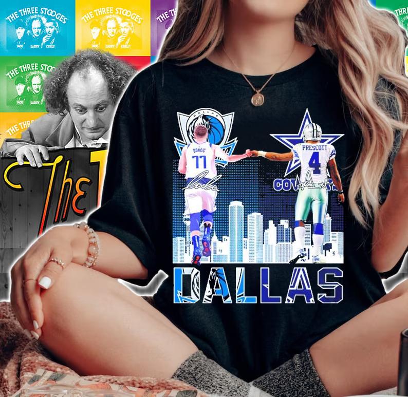 Dallas Luka Doncic Vs Dak Prescott Signatures Shirt woman shirt