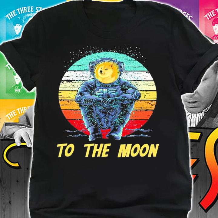 Dogecoin Astronaut To The Moon Vintage Shirt