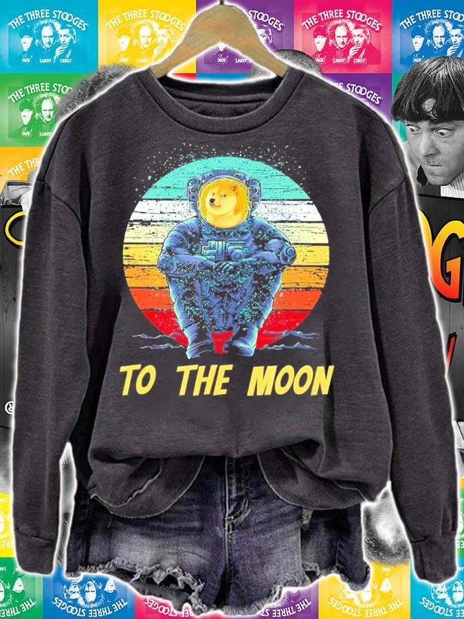 Dogecoin Astronaut To The Moon Vintage Shirt