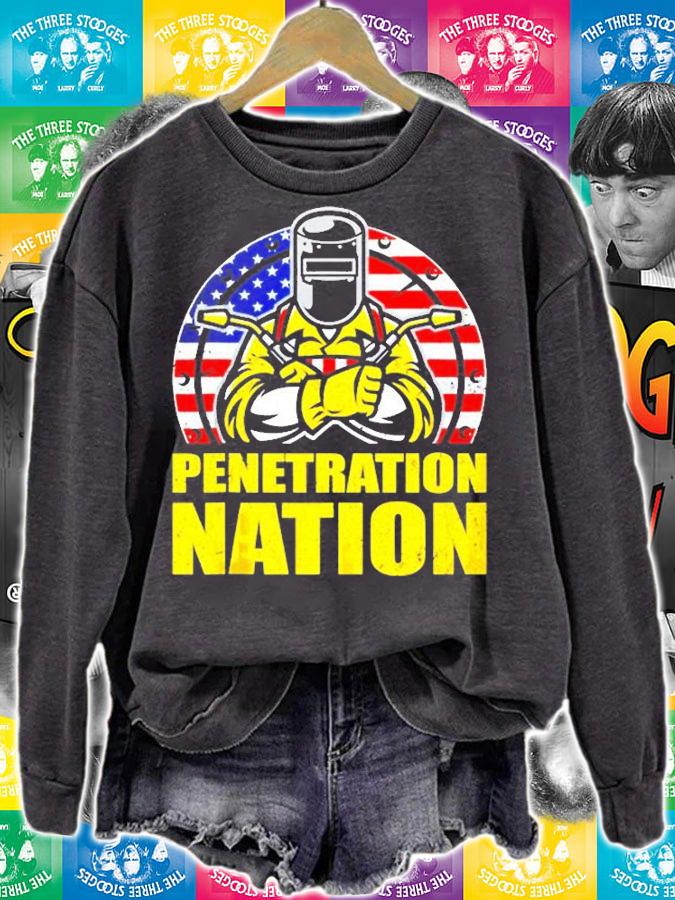 Funny Welder Penetration Nation T-Shirt