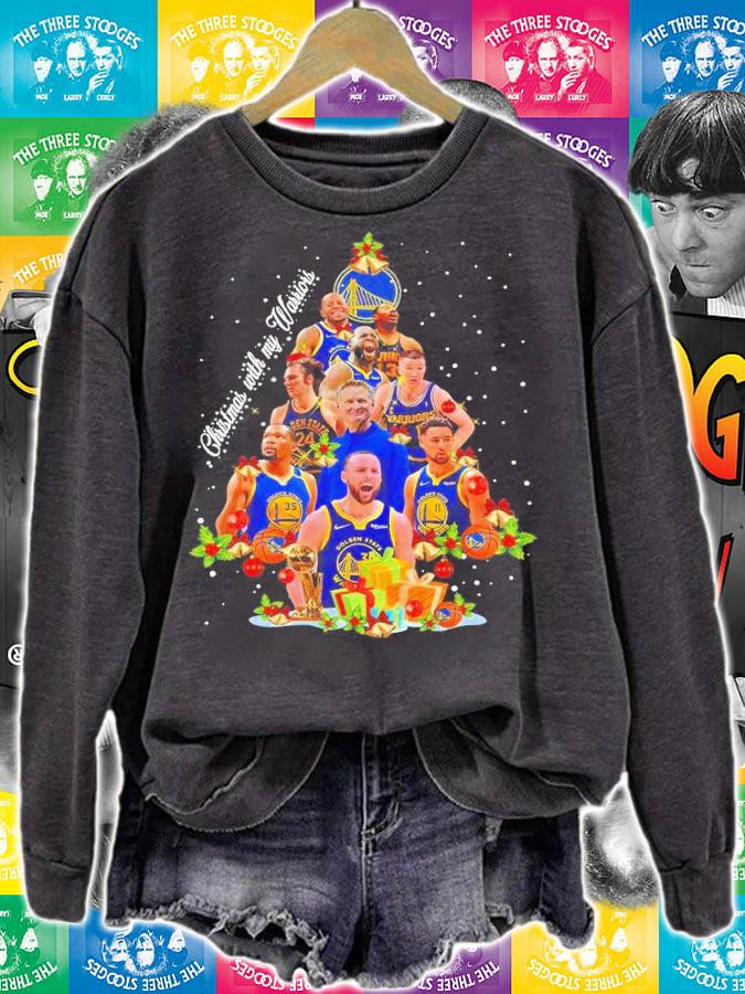 Golden State Warriors Christmas With My Warriors Christmas Tree Shirt sweatshirt