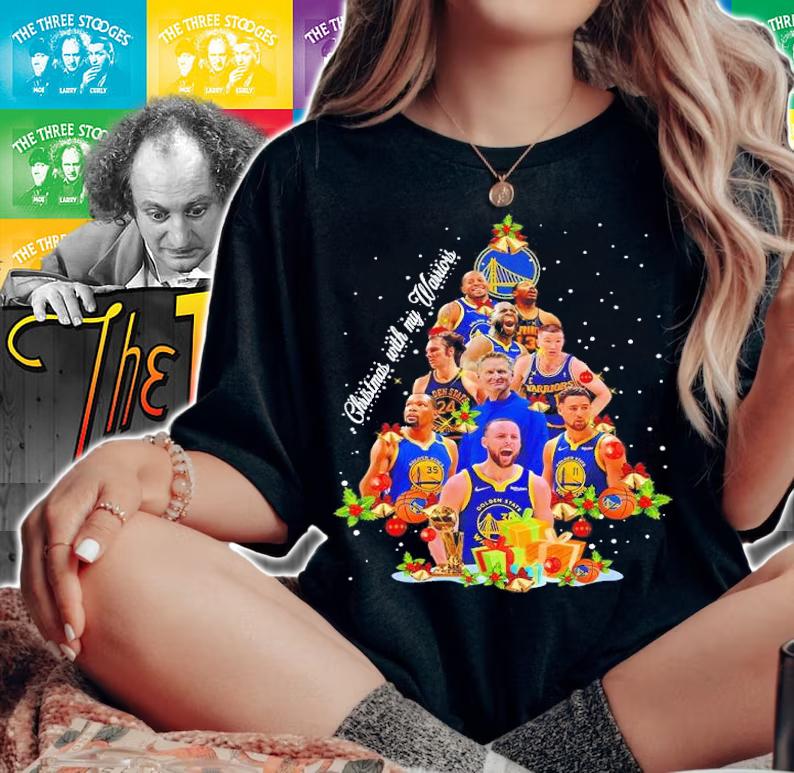 Golden State Warriors Christmas With My Warriors Christmas Tree Shirt woman shirt
