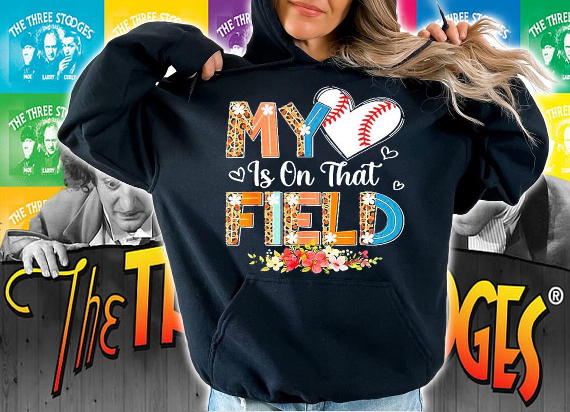 Leopard Baseball Mom My Heart Is On That Field Mothers Day T-Shirt hoodie
