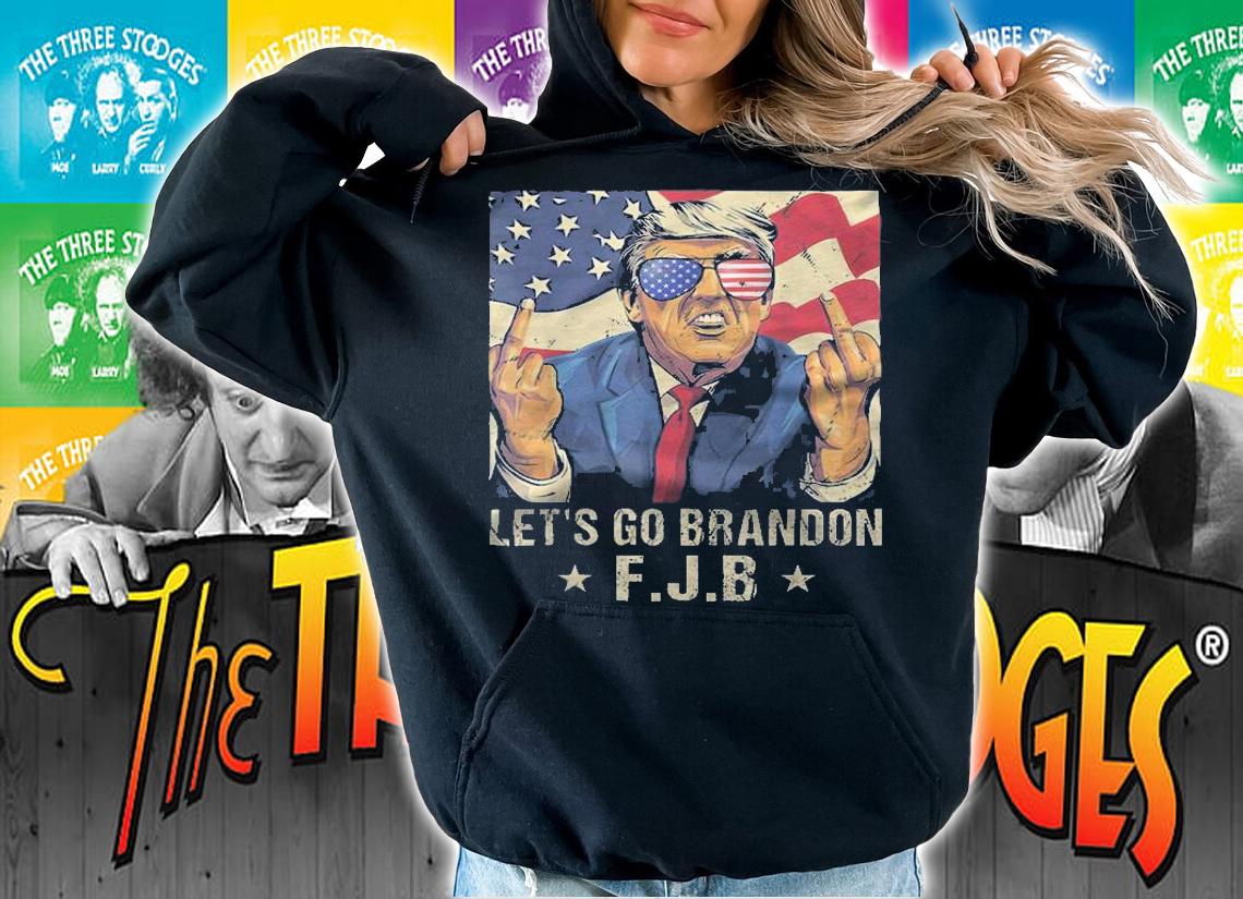 Lets Go Brandon Trump Middle Finger Men Women Vintage T-Shirt hoodie