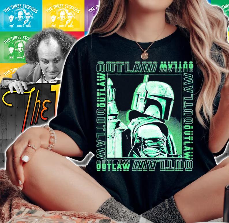 Star Wars The Book Of Boba Fett Outlaw Box Up T-Shirt woman shirt