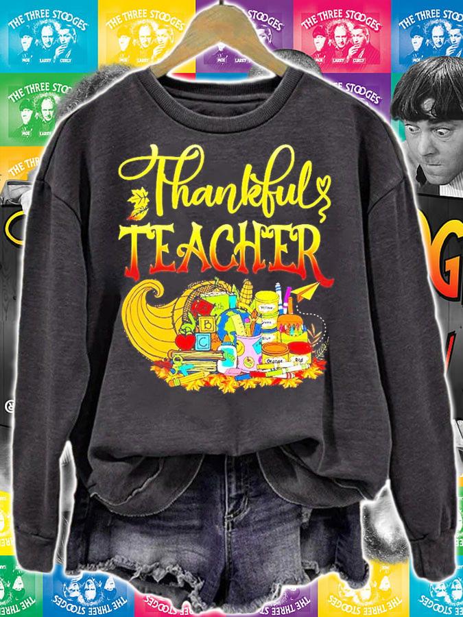 Teacher - Thankful Teacher - Cornucopia - Thanksgiving T-Shirt sweatshirt
